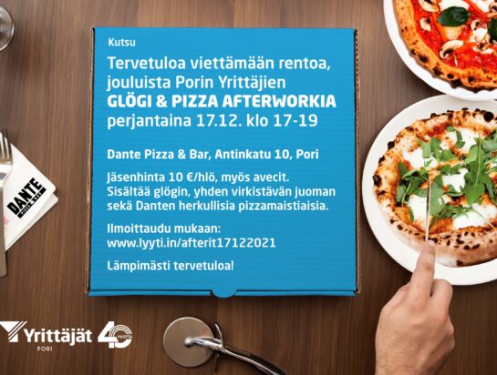 Porin Yrittäjät glögi ja pizzaafterit