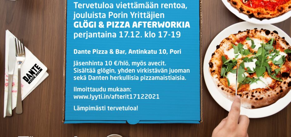 Porin Yrittäjät glögi ja pizzaafterit