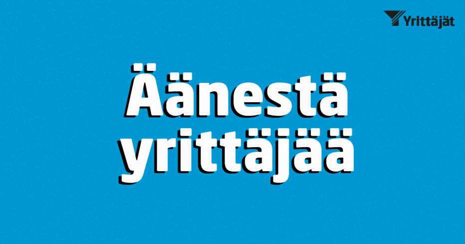 Äänestä Yrittäjää banneri