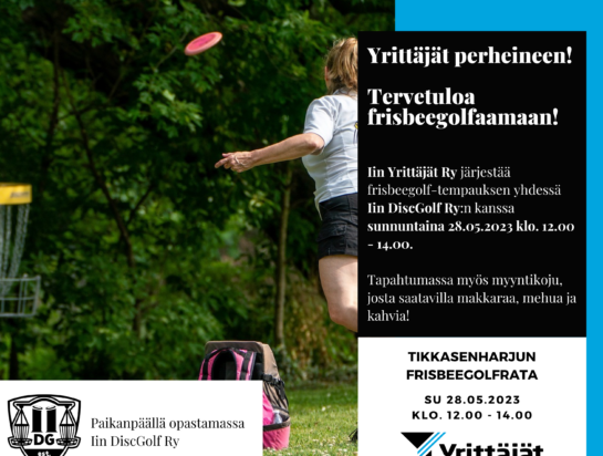 Iin yrittäjät ry järjestää frisbeegolf-tempauksen yhdessä Iin DiscGolf ry:n kanssa