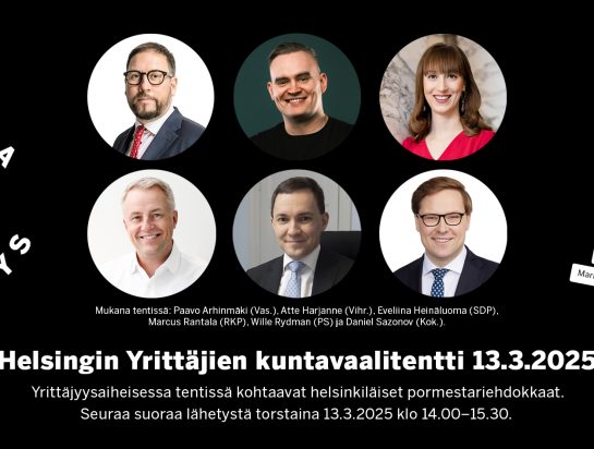 Helsingin Yrittäjien kuntavaalitentti 2025.