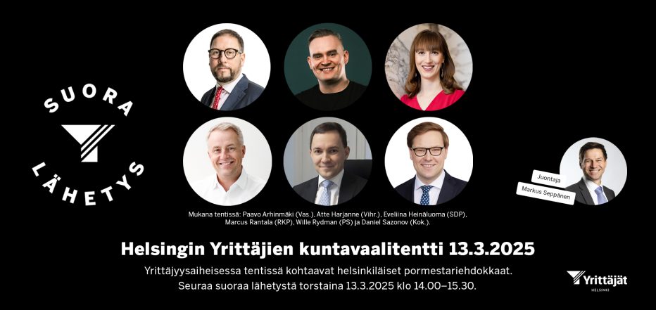 Helsingin Yrittäjien kuntavaalitentti 2025.