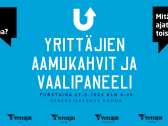 Yrittäjien aamukahvit ja vaalipaneeli - Kouvola 27.3.2025 klo 8.00